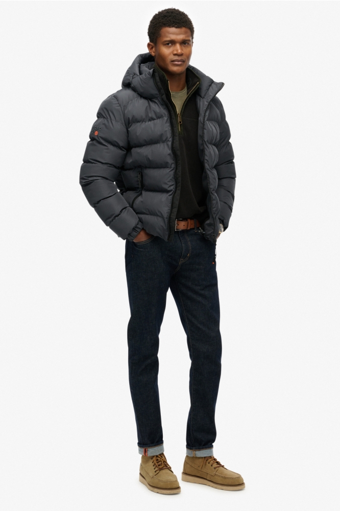 HOODED SPORTS PUFFER JACKET M5011905A EBONY